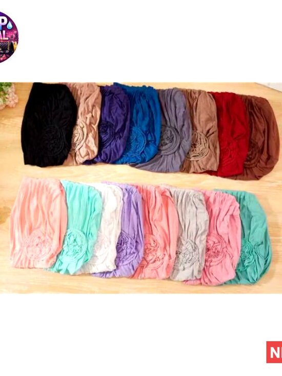 Soft Cotton Spandex Chemo Headwear Turbans Elastic Hair Wraps Beanie main image 6